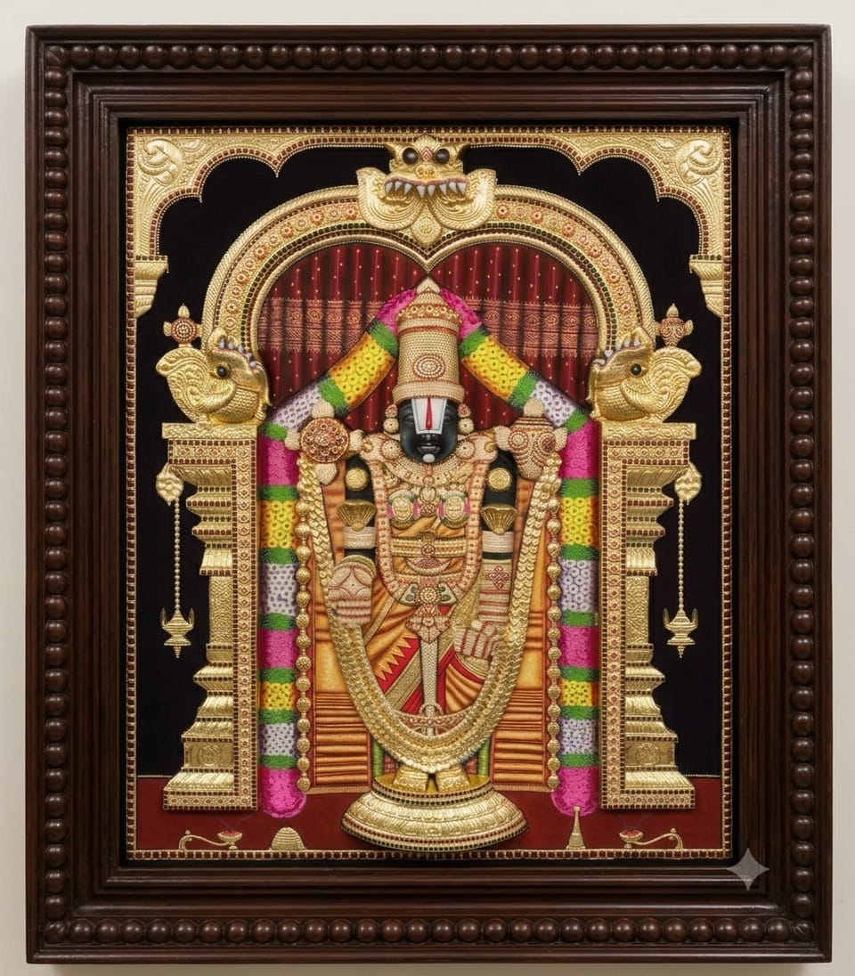 Lord Balaji Tanjore Painting